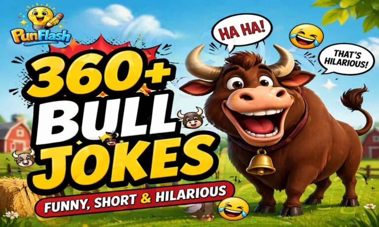 funny bull jokes illustration cartoon bull laughing in farm