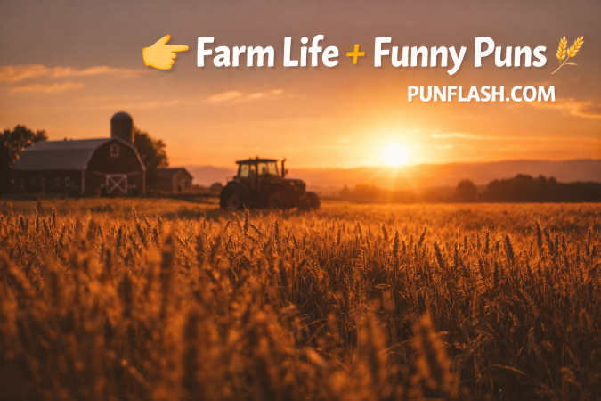 tractor puns funny farm vehicle humor illustration