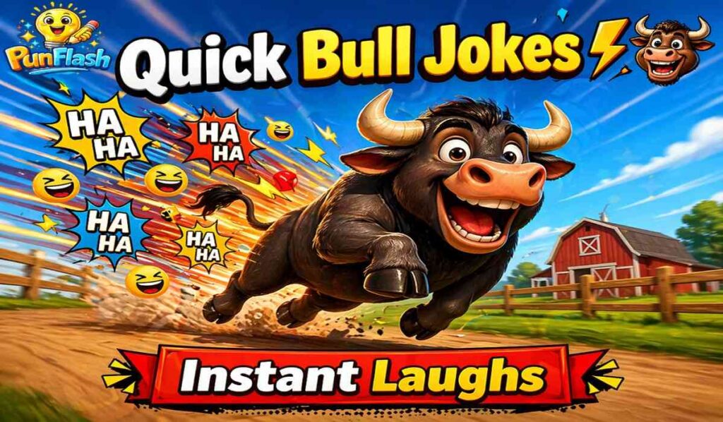quick bull jokes fast cartoon bull running with funny comic effects