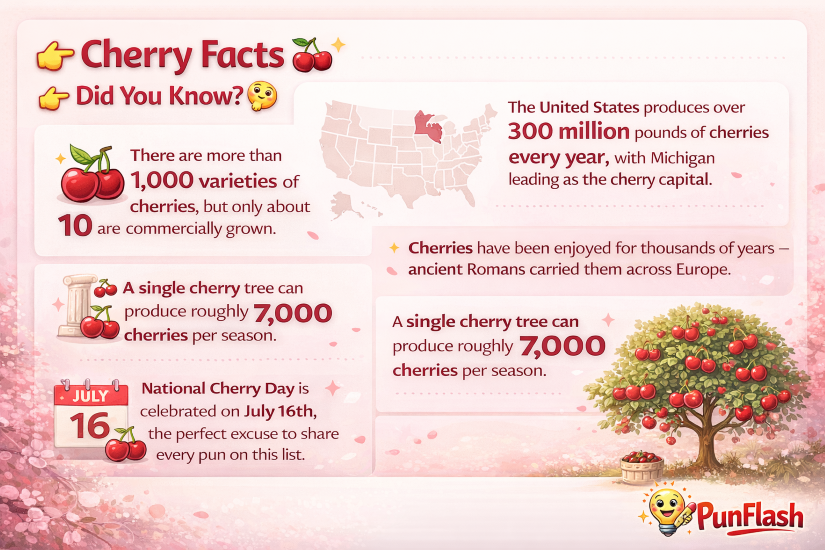 cherry facts infographic usa cherry production varieties history punflash