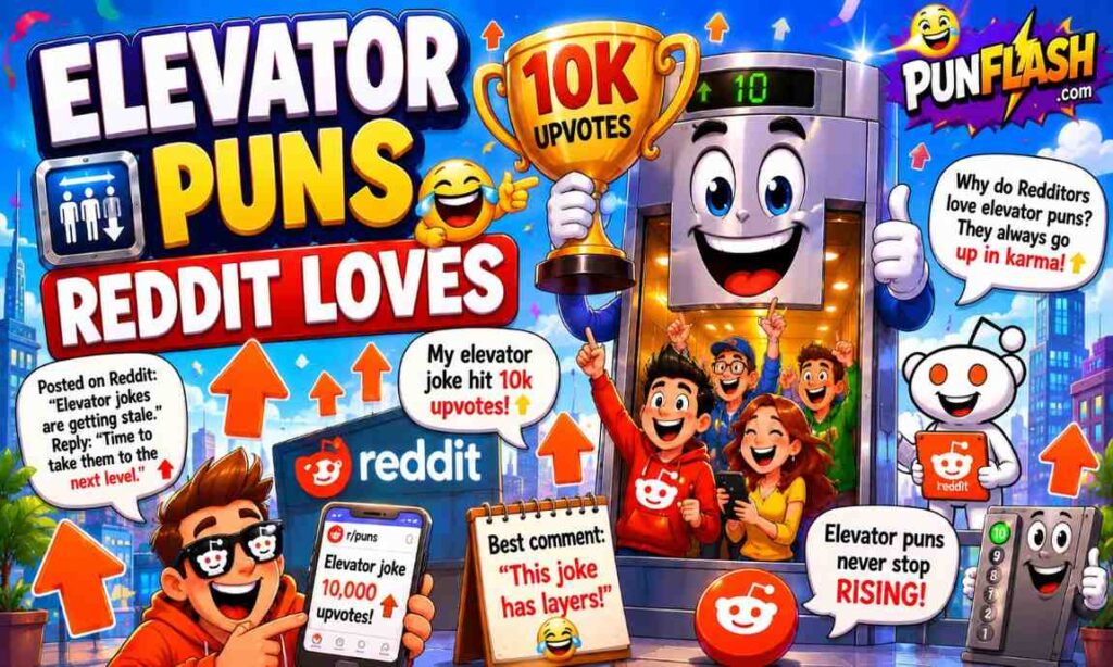 elevator puns reddit cartoon elevator joke going viral on social media