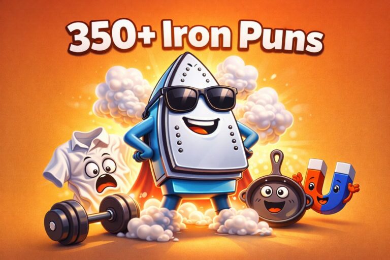 funny iron puns cartoon image with clothes iron shirt and steam