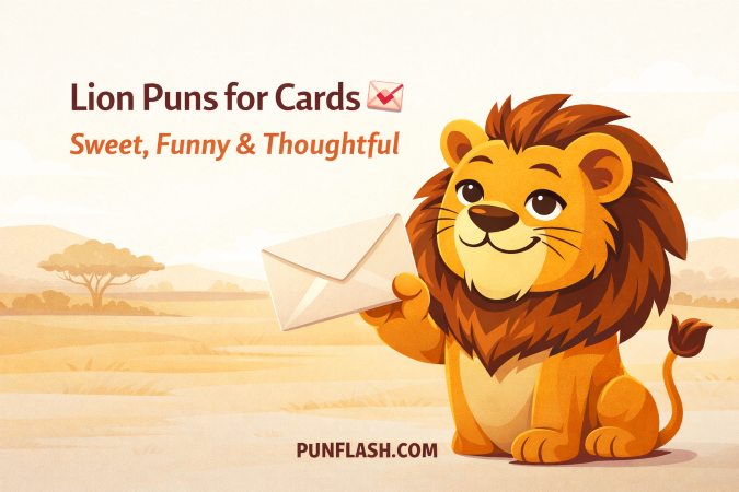 lion puns for cards and messages cartoon lion with envelope