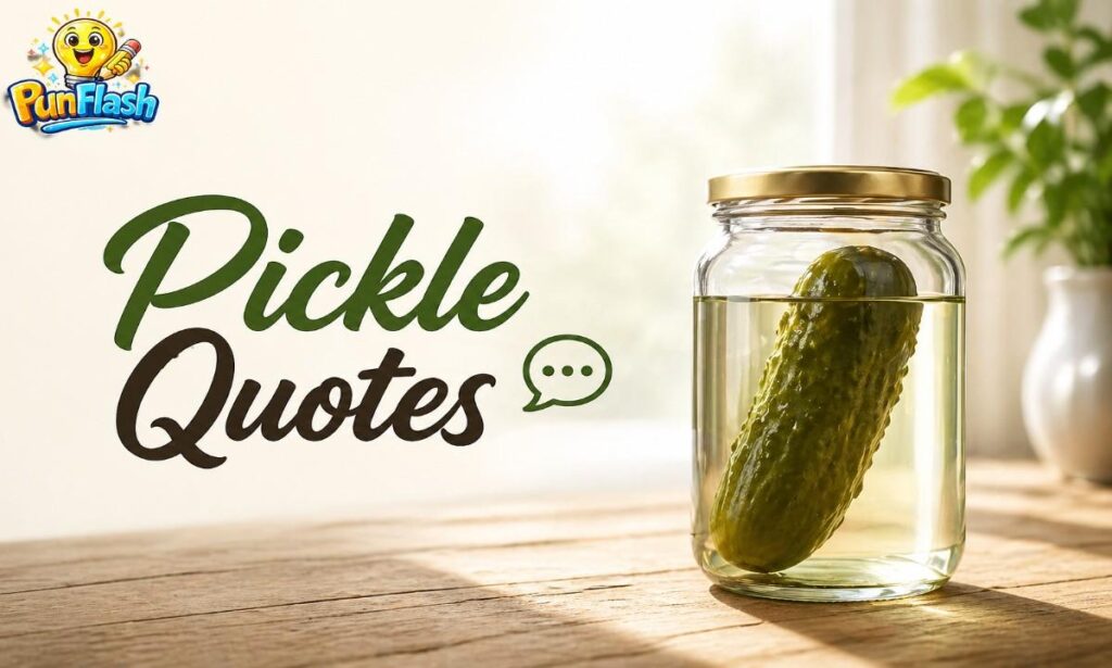 Inspirational pickle quotes and sayings with funny and motivational pickle puns for captions and daily mood
