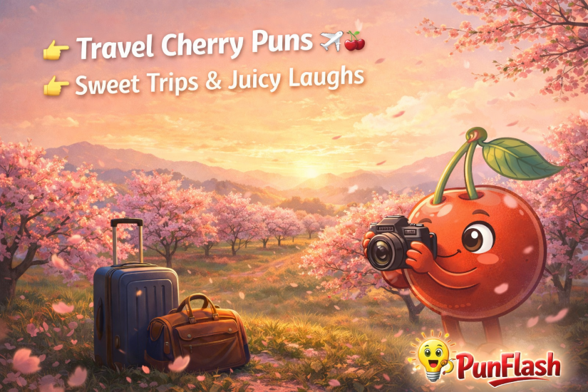travel cherry puns scenic cherry orchard tourism