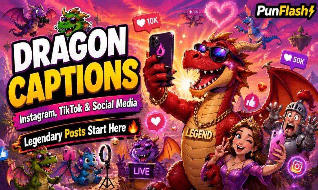 Dragon Captions for Instagram TikTok and Social Media