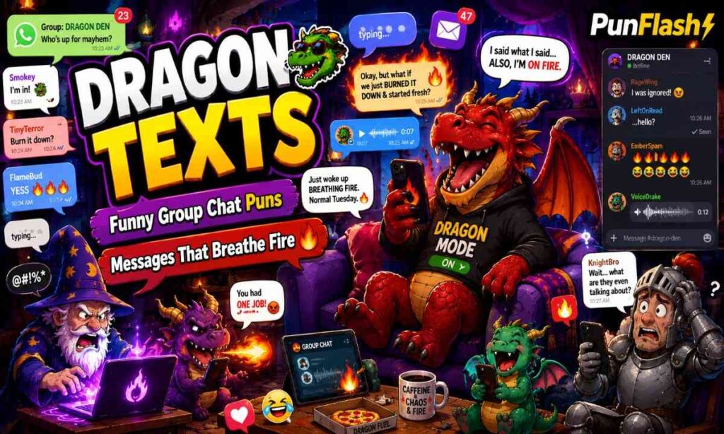 Dragon Puns for Texting and Group Chats