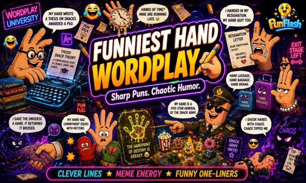 funniest hand wordplay and clever hand puns