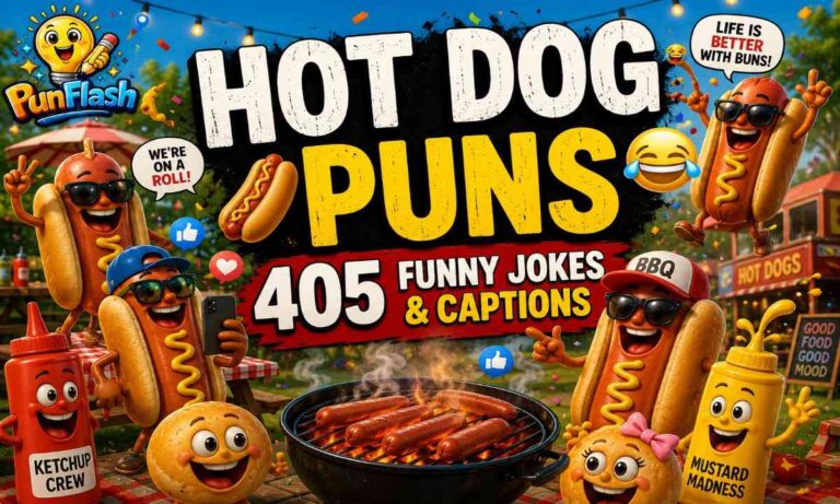 funny hot dog puns