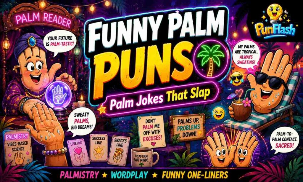 funny palm puns and palm jokes comic
