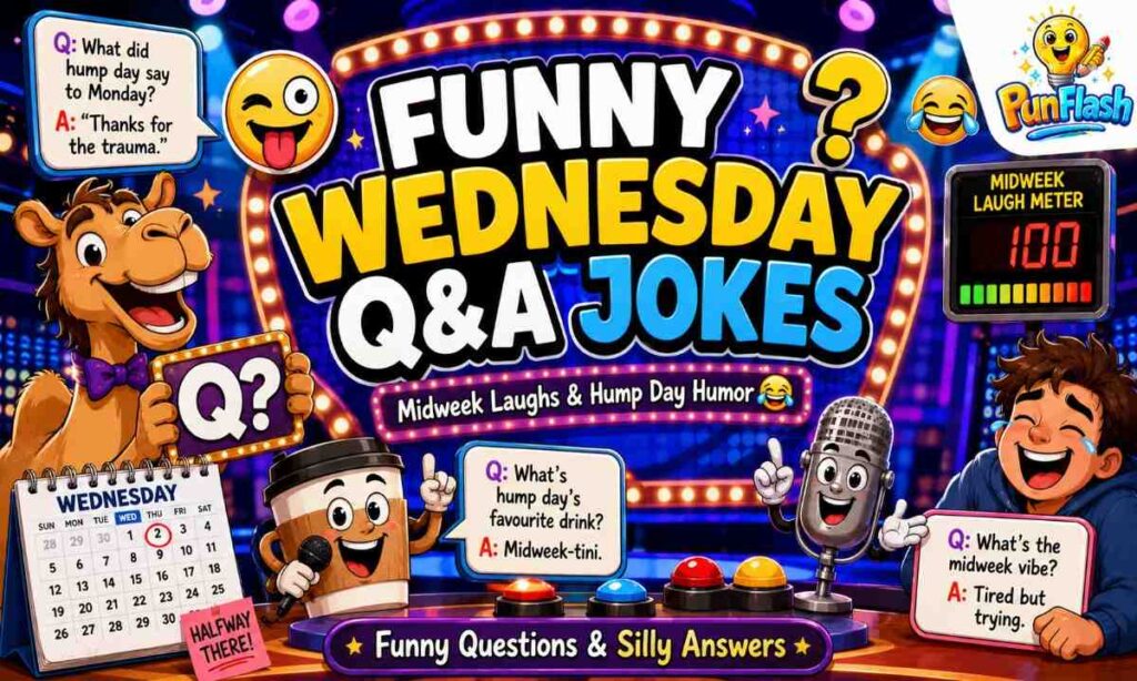 funny Wednesday Q and A jokes hump day humor