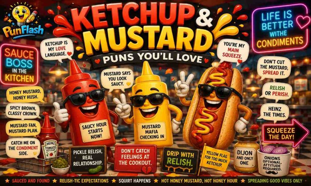 ketchup and mustard puns