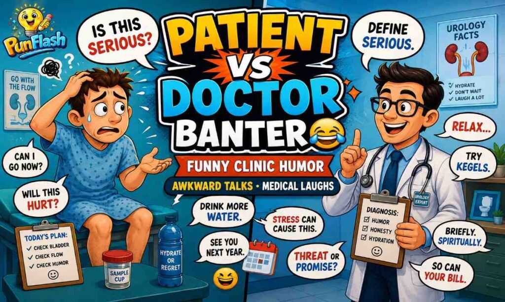 patient doctor banter urology jokes funny doctor patient humor