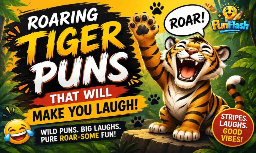 Roaring tiger puns funny tiger jokes and tiger one liners