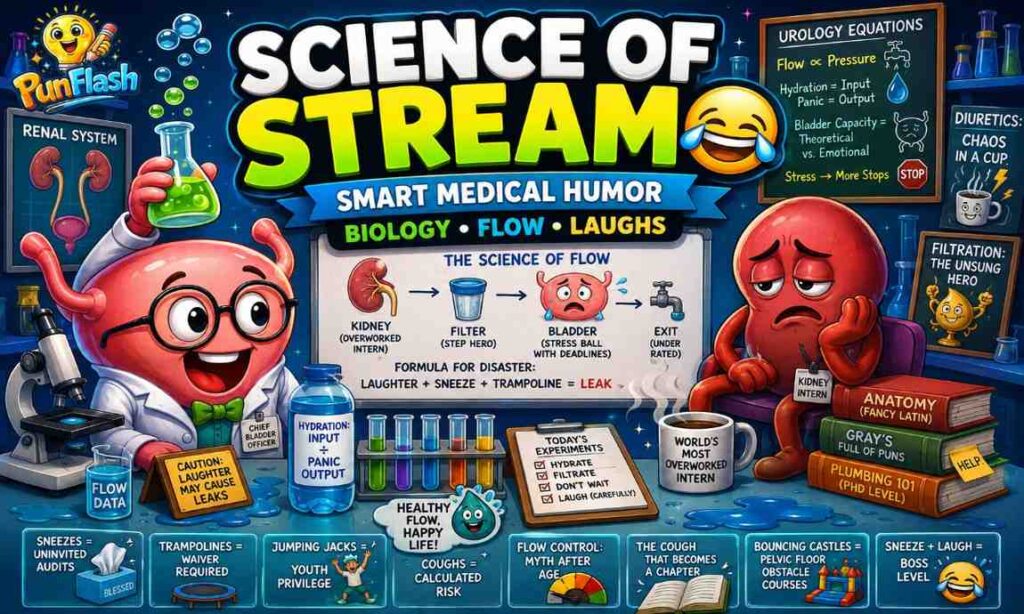 science of stream clinical comedy funny urology puns