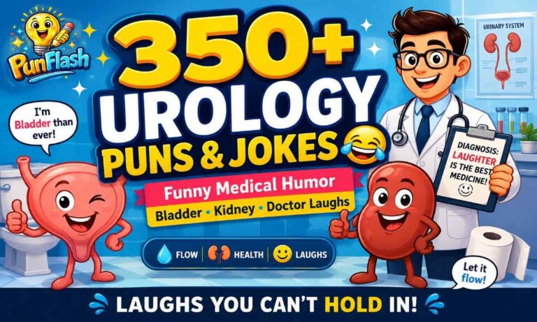 350+ funny urology puns and jokes with bladder humour, medical jokes and urologist comedy