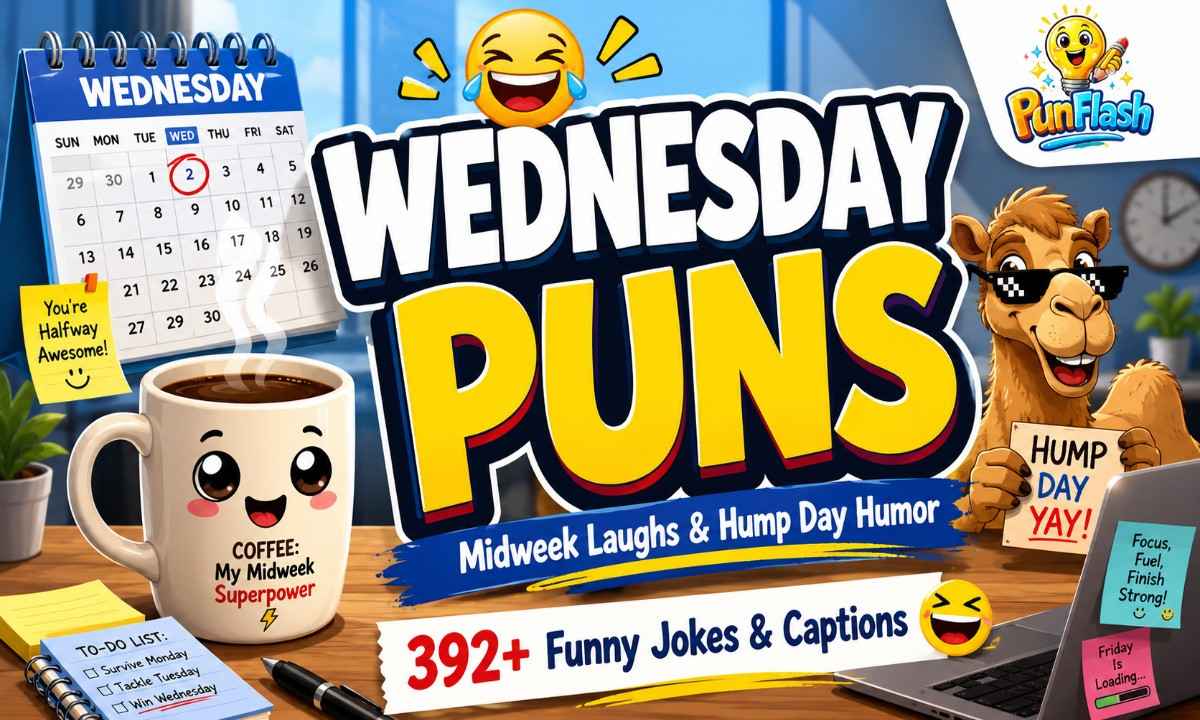 Quick Wednesday 392+ Wednesday Puns That'll Crush Midweek Boredom Fast