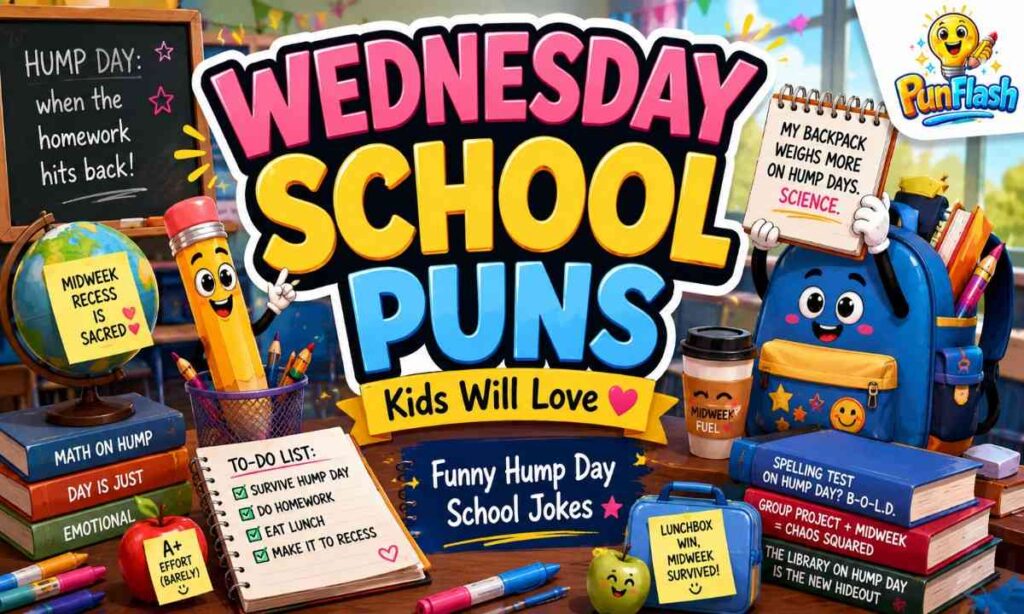 Wednesday school puns funny hump day school jokes