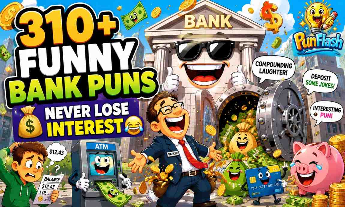 Fun Banking 310+ Funny Bank Puns That Never Lose Interest
