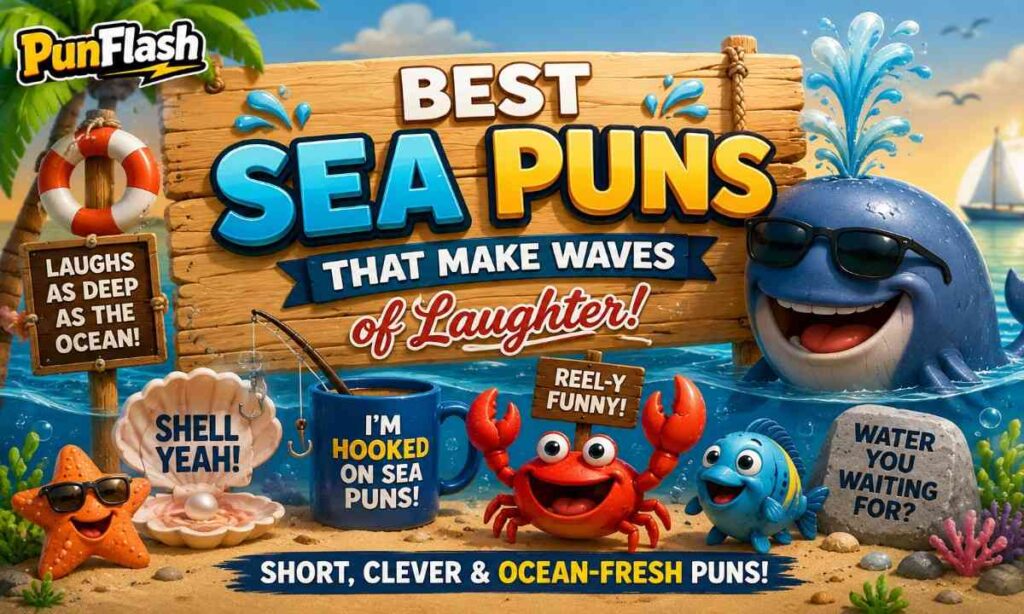 Best sea puns with funny ocean characters making waves of laughter